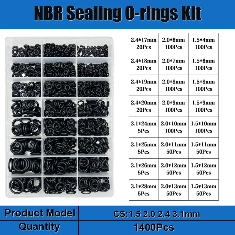 Rubber O Ring Sealing Washer Plumbing Gasket Oil Resistant Oring Automobile Plumbing Faucet Water Repair Black NBR Seal O-Ring