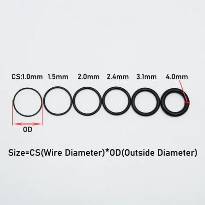 Rubber O Ring Sealing Washer Plumbing Gasket Oil Resistant Oring Automobile Plumbing Faucet Water Repair Black NBR Seal O-Ring