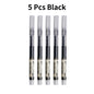 3-5Pcs Straight Liquid Gel Pen Quick-drying, Large-capacity 0.5mm Black Blue Ink for Writing School Office Stationery Supplies