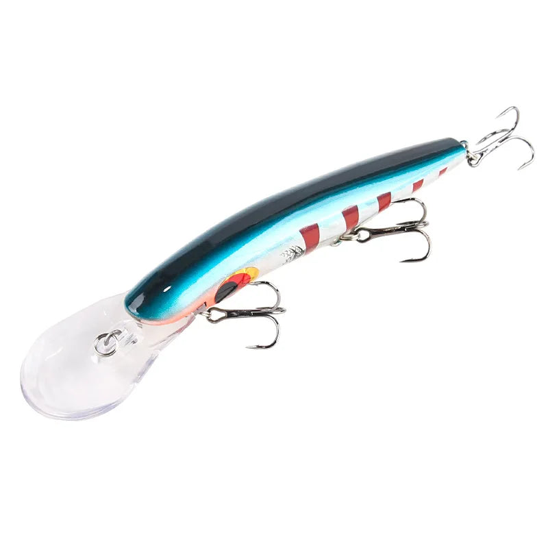 1Pcs Big Minnow Fishing Lures 16.2cm23g Bending Wobblers Trolling Crankbaits Artificial Bait Pike Carp Bass Pesca Tackle