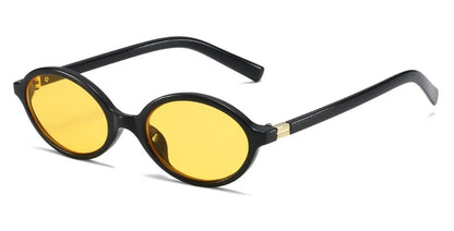 Fashion Oval Simple Literary Sunglasses Women Retro Small Frame Commuting Sunglasses Luxury Brand Design Travel Sunglasses UV400