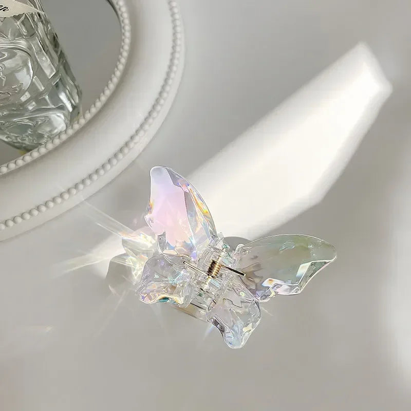 Cute Transparent Hair Claw Clips Barrettes Mini Butterfly Hair Clips for Women Non-slip Girls Headband Hair Accessories