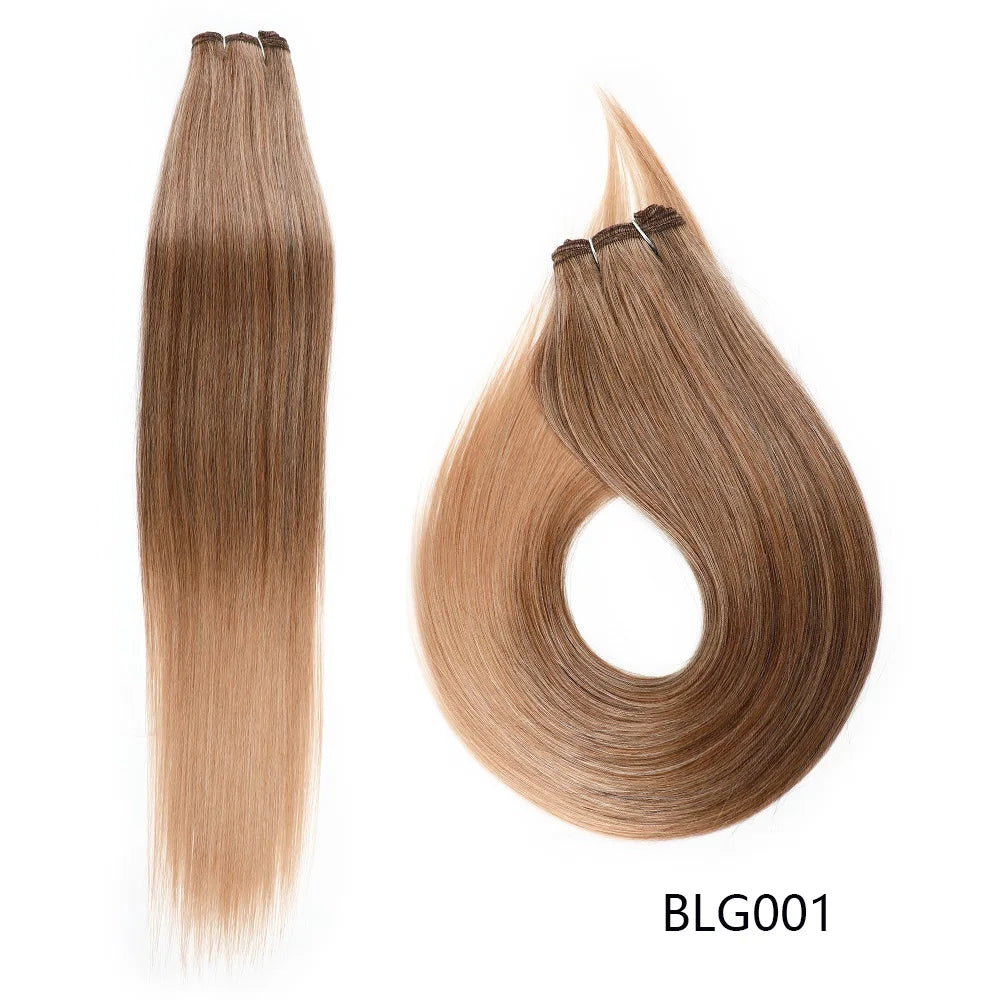 Bone Straight Hair Bundles Salon Natural Hair Extensions Fake Fibers Super Long Synthetic Yaki Straight Hair Weaving Full to End