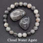 Original Reiki Blue Apatite Beads Bracelet Men Women Natural Lapis Lazuli Amethyst Yellow Tiger Eye Stone Beads Bracelet Jewelry