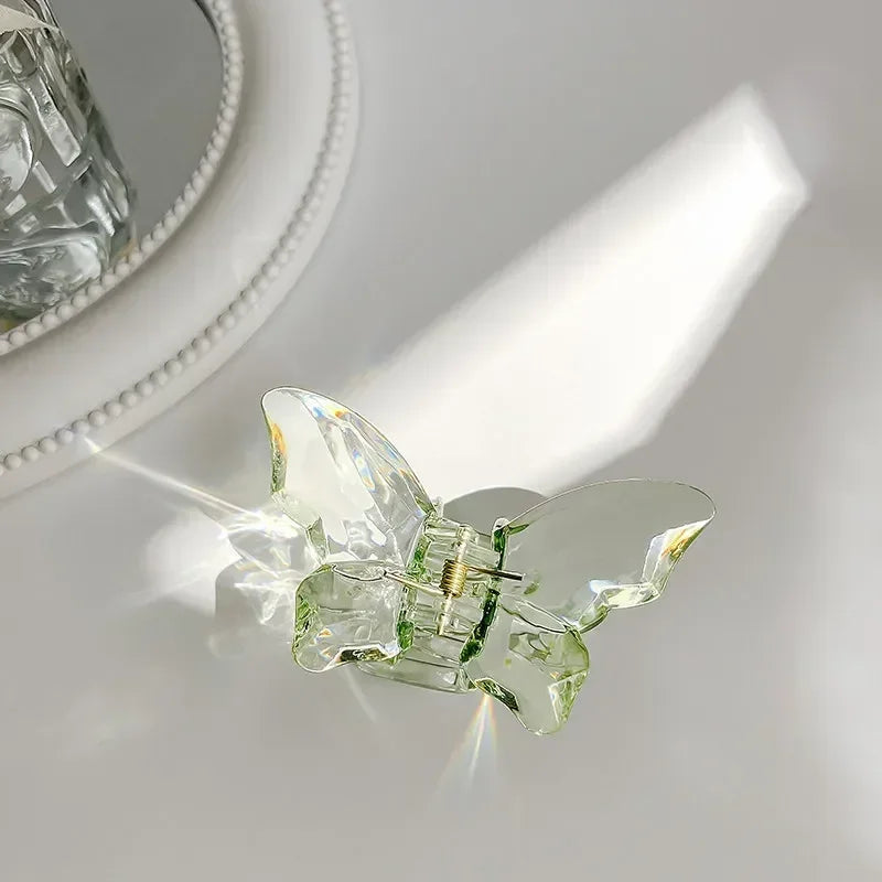 Cute Transparent Hair Claw Clips Barrettes Mini Butterfly Hair Clips for Women Non-slip Girls Headband Hair Accessories