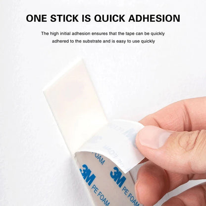 3M 10-50mmx3M Double-Sided Adhesive Strong Non-Trace Foam Tape High Temperature Resistant White Foam Double Sided Adhesive Tape