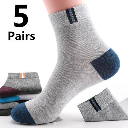 10pairs Men's Fashion Cotton Breathable Comfortable Ankle Socks, Men's Summer Socks