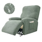 Recliner Sofa Cover Lazy Chair Solid Color Cushion Cover Sofa Cover 1/2/3/4 Seat Waterproof Leaf Texture Sofa