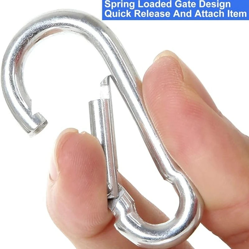 10/20/30Pcs Mini Carabiner Keychain Alluminum Alloy D-ring Buckle Spring Carabiner Snap Hook Clip Keychains Outdoor Camping Tool