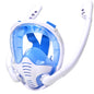 Full Face Snorkel Mask 180°Panoramic View Silicone Dry Top Snorkeling Diving Swimming Goggles With 2 Snorkels Anti-Fog Anti-Leak