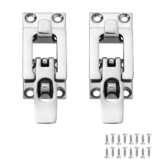 Marine 316 Stainless Steel Anti-Rattle Square Latches for Boat Door Hatch,Hold Down Clamp Latches, Lockable, Sturdy Construction