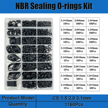 Rubber O Ring Sealing Washer Plumbing Gasket Oil Resistant Oring Automobile Plumbing Faucet Water Repair Black NBR Seal O-Ring