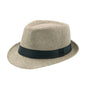 Trendy Wide Brim Men Straw Hat Women Summer Solid Color Fedoras Jazz Sun Cap Outdoor Casual Panama Cowboy Hats