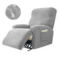 Recliner Sofa Cover Lazy Chair Solid Color Cushion Cover Sofa Cover 1/2/3/4 Seat Waterproof Leaf Texture Sofa