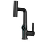 Waterfall Temperature Digital Display Basin Faucet Lift Up Down Stream Sprayer Hot Cold Water Sink Mixer Wash Tap For Bathroom
