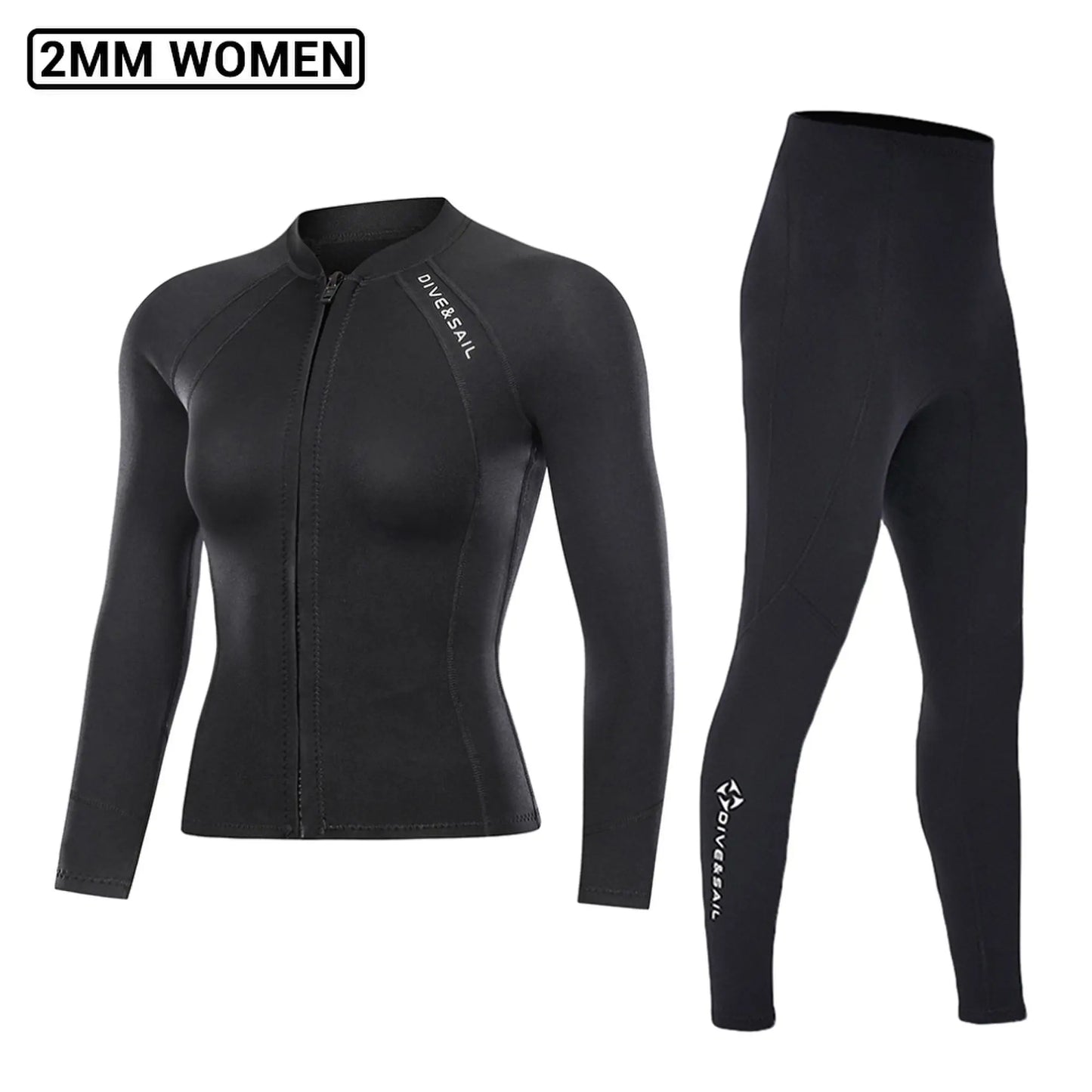 Neoprene 2MM/3MM Men Women Wetsuit Jacket Scuba Diving Suit Surf Snorkeling Underwater Fishing Spearfishing Kitesurf Equipment