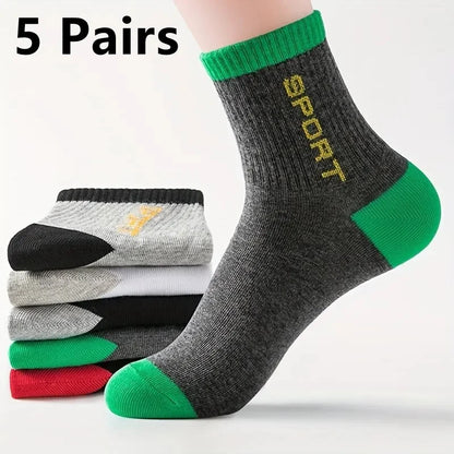 10pairs Men's Fashion Cotton Breathable Comfortable Ankle Socks, Men's Summer Socks