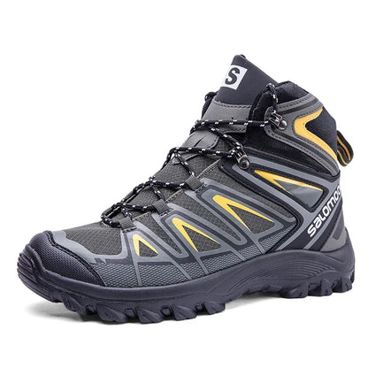 Outdoor Men Hiking Shoes Lightweight Anti Slip Waterproof Mens Boots Comfortable Climbing Hunting Trekking Camping Shoes Size 48