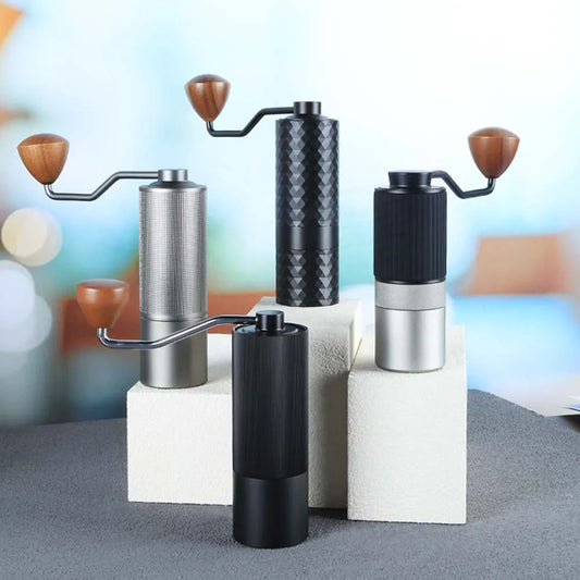 HAVMORE Upgrade Manual Coffee Grinder CNC Professional Stainless Steel Diamond Adjustable Manual Burr Coffee Bean Grinding