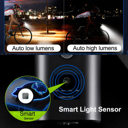 NEWBOLER Smart Bicycle Light Front 10000mAh Bike Light 6000Lumen Waterproof  USB Charging MTB Road Cycling Lamp Bike Accessories