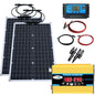 2000W Solar Energy System 110V/220V 4000W Solar Panel Inverter Glass 12V Battery Charging Controller For Home/Outdoor Use