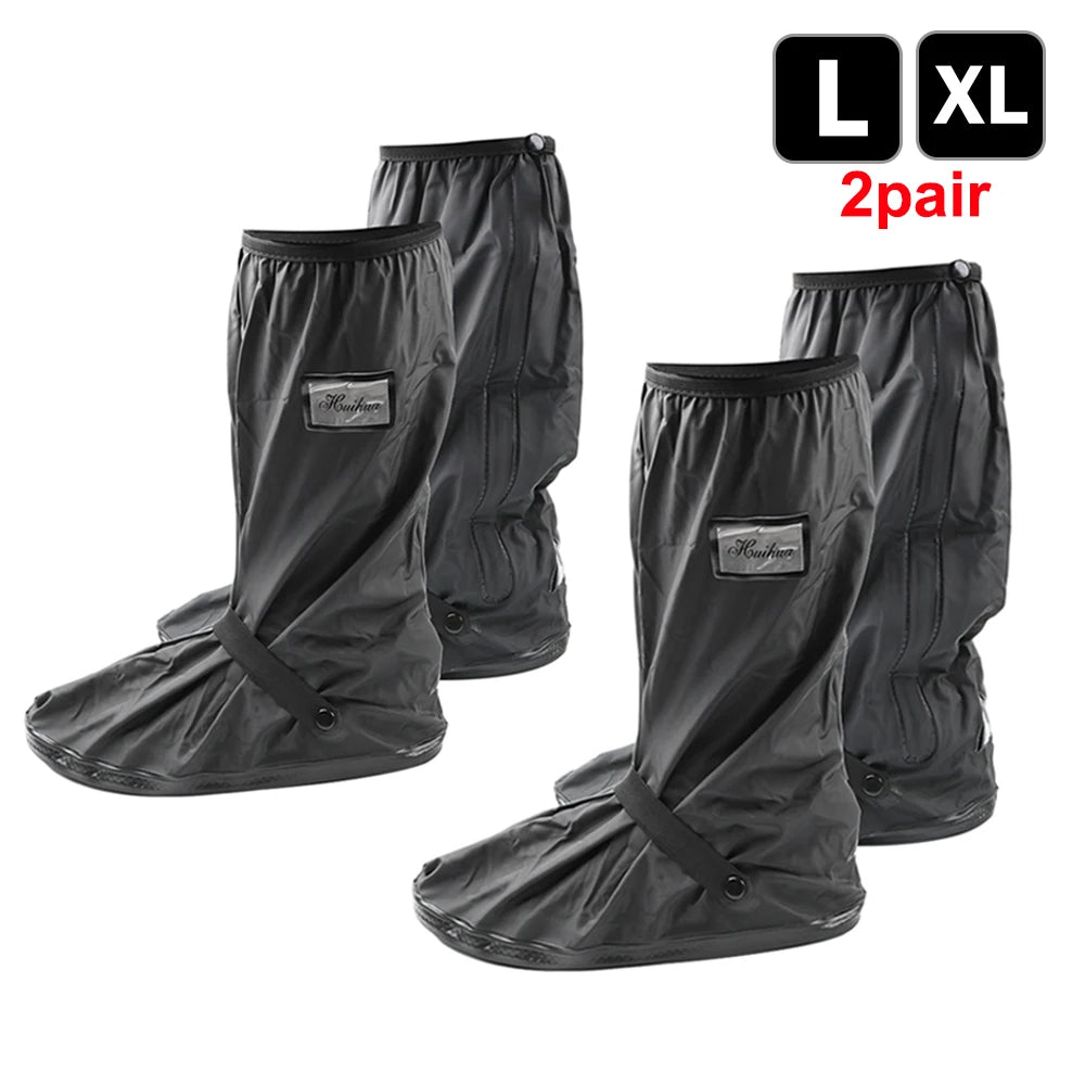 Reusable Motorcycle Scooter Dirt Bike Rain Shoes Cover Non-Slip Boot Covers Unisex Bicycle Shoes Protectors  For Rainy Snowy Day