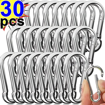 10/20/30Pcs Mini Carabiner Keychain Alluminum Alloy D-ring Buckle Spring Carabiner Snap Hook Clip Keychains Outdoor Camping Tool