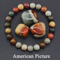 Original Reiki Blue Apatite Beads Bracelet Men Women Natural Lapis Lazuli Amethyst Yellow Tiger Eye Stone Beads Bracelet Jewelry