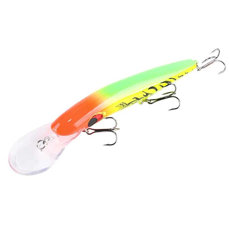 1Pcs Big Minnow Fishing Lures 16.2cm23g Bending Wobblers Trolling Crankbaits Artificial Bait Pike Carp Bass Pesca Tackle