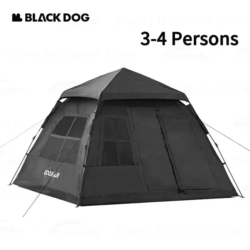 BLACK DOG Tent Waterproof Automatic One-touch Ultralight Portable Folding Beach Large Pyramid Travel Tents for Family Camping