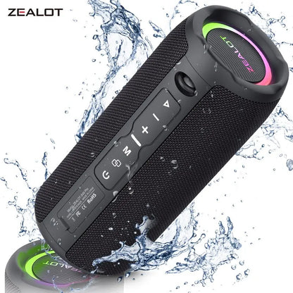 ZEALOT S49PRO Portable Bluetooth Speaker 20W IPX6 Waterproof Powerful Sound Box Bass Boost Dual Pairing True Wireless Speaker