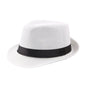 Trendy Wide Brim Men Straw Hat Women Summer Solid Color Fedoras Jazz Sun Cap Outdoor Casual Panama Cowboy Hats