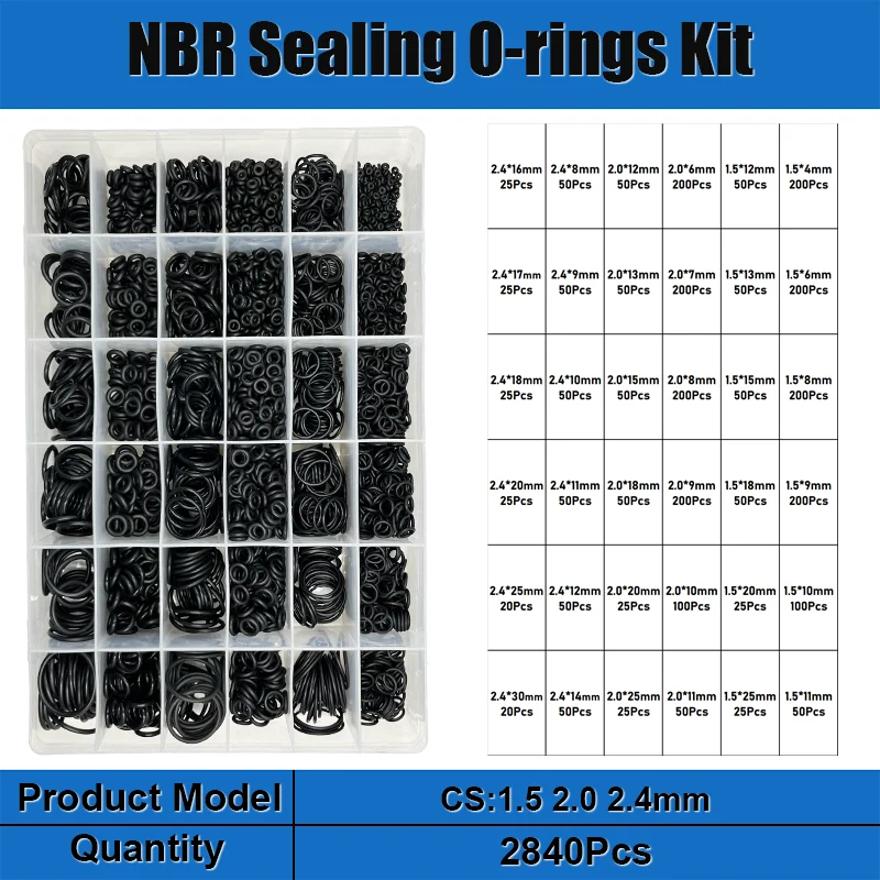 Rubber O Ring Sealing Washer Plumbing Gasket Oil Resistant Oring Automobile Plumbing Faucet Water Repair Black NBR Seal O-Ring