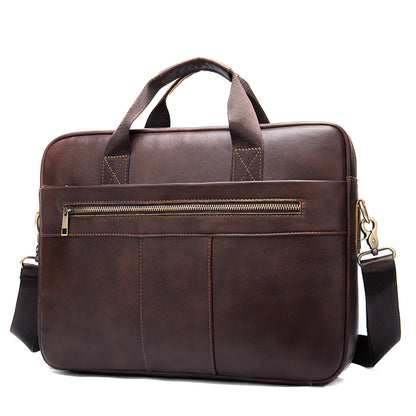 Men Genuine Leather Handbags Casual Leather Laptop Bags Male Business Travel Messenger Bags Men's Crossbody Shoulder Bag