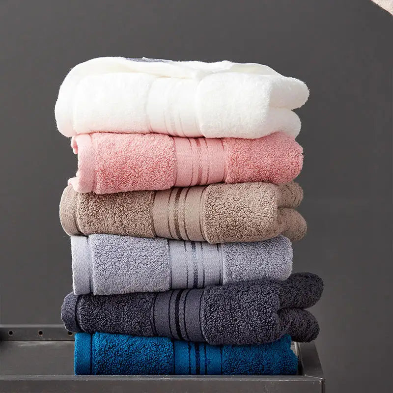 New Egyptian Cotton Bath Towel Set High-Quality Solid Color Thicken Bathroom Towel Set Soft Comfortable