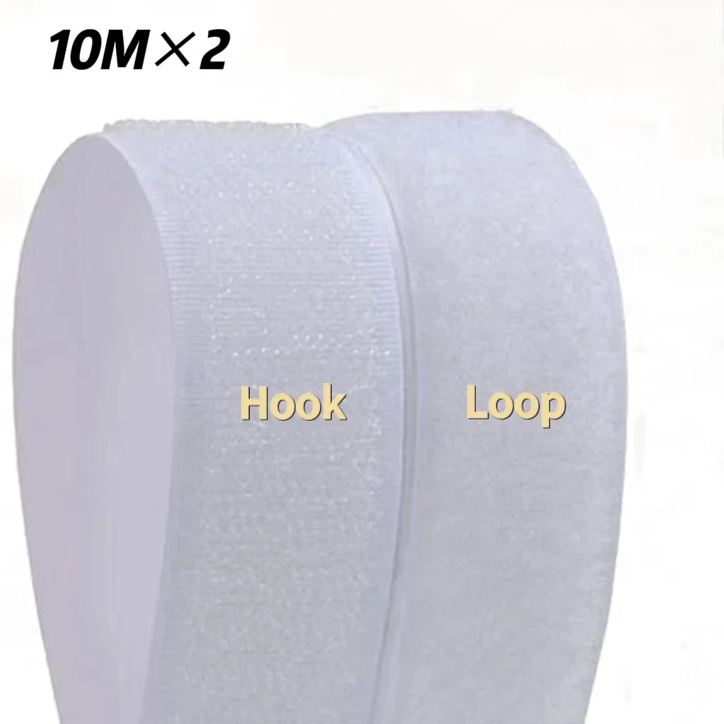 10M*2 20/25/30/50mm Magic Tape SelfAdhesive Hook and Loop Fastener Nylon Sticker velcros adesivo Tape Sewing Adhesivewith Glue