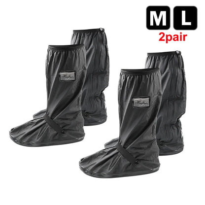 Reusable Motorcycle Scooter Dirt Bike Rain Shoes Cover Non-Slip Boot Covers Unisex Bicycle Shoes Protectors  For Rainy Snowy Day