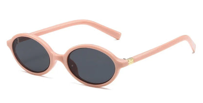Fashion Oval Simple Literary Sunglasses Women Retro Small Frame Commuting Sunglasses Luxury Brand Design Travel Sunglasses UV400