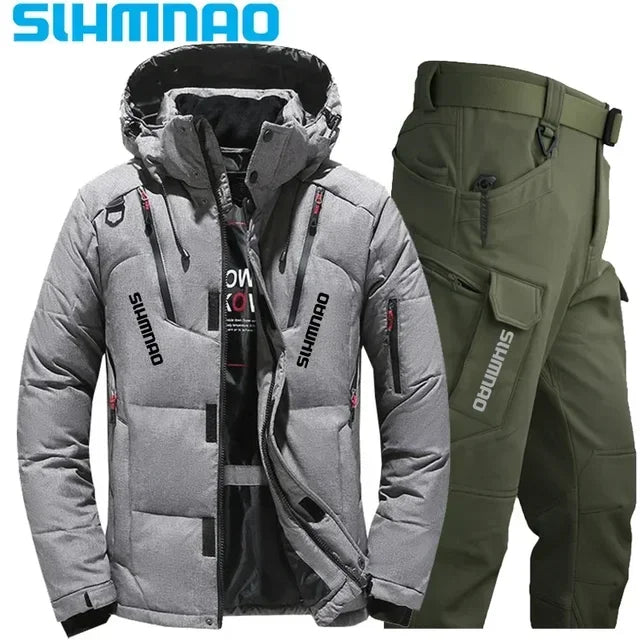 Thick waterproof jacket for autumn and winter, warm and cold resistant hiking suit, heat-resistant and wear-resistant fishing su