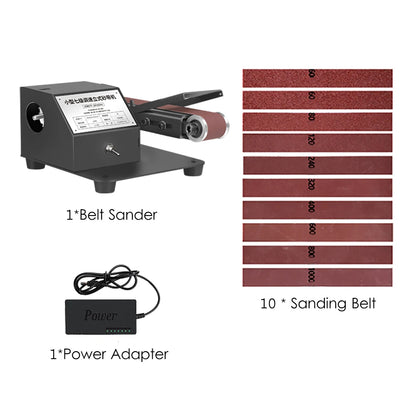 350W/250W Mini Belt Sander Electric Sanding Polishing Grinding Machine 775 Motor Stepless Speed Multifunction Grinding Tool Set