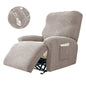 Recliner Sofa Cover Lazy Chair Solid Color Cushion Cover Sofa Cover 1/2/3/4 Seat Waterproof Leaf Texture Sofa