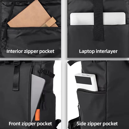 Men's Travel Bag 15.6inch Laptop Computer Backpack Outdoor Waterproof Camping Hiking School Bag College Business Rucksack
