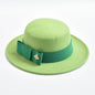 Fedora Hat for Women Fashion Formal Wedding Decorate Church Cap Flat Top Bow Party Jazz Hat Chapeau Femme
