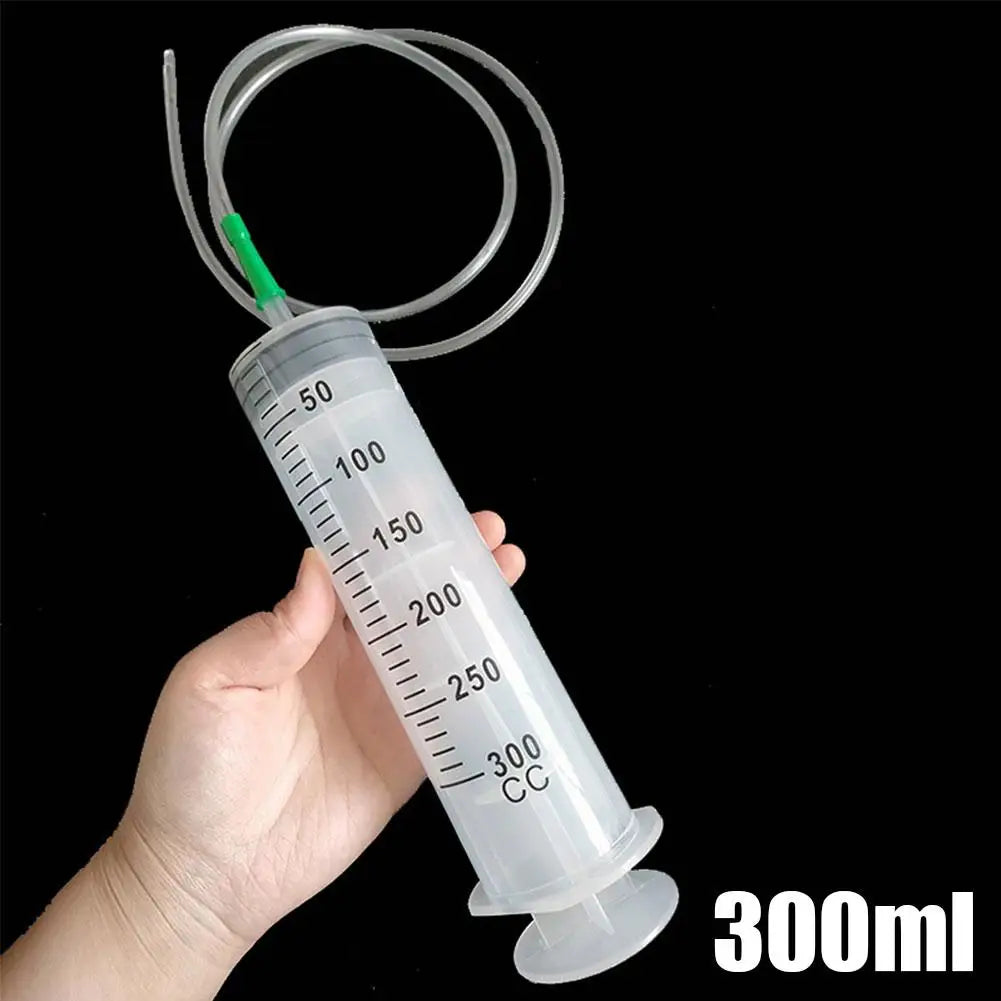 100/300/550ml Large Capacity Syringes Oil Pump With 1m Hose Pet Feeding Measuring Pump Hydroponics Nutrient Big Syringe