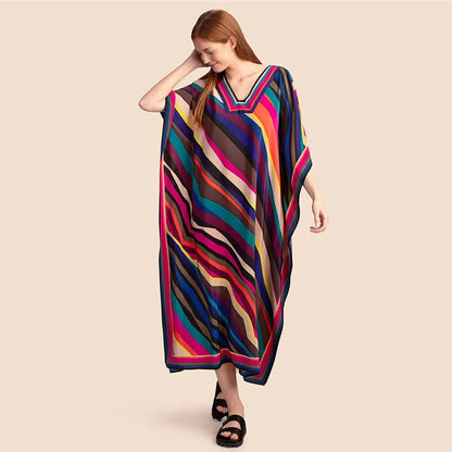 Kaftan Dress Over Size Women Beach Dress Cover Up Summer Clothes Kimono Mujer Vestidos De Fiesta