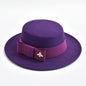 Fedora Hat for Women Fashion Formal Wedding Decorate Church Cap Flat Top Bow Party Jazz Hat Chapeau Femme