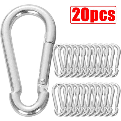 10/20/30Pcs Mini Carabiner Keychain Alluminum Alloy D-ring Buckle Spring Carabiner Snap Hook Clip Keychains Outdoor Camping Tool