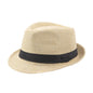 Trendy Wide Brim Men Straw Hat Women Summer Solid Color Fedoras Jazz Sun Cap Outdoor Casual Panama Cowboy Hats