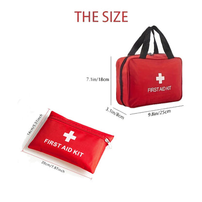 245PCS Deluxe First Aid Kit with Carrying Pouch, Outdoor First Aid Kit - Essential Emergency Kit for Camping, Hiking and Travell