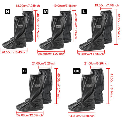 Reusable Motorcycle Scooter Dirt Bike Rain Shoes Cover Non-Slip Boot Covers Unisex Bicycle Shoes Protectors  For Rainy Snowy Day